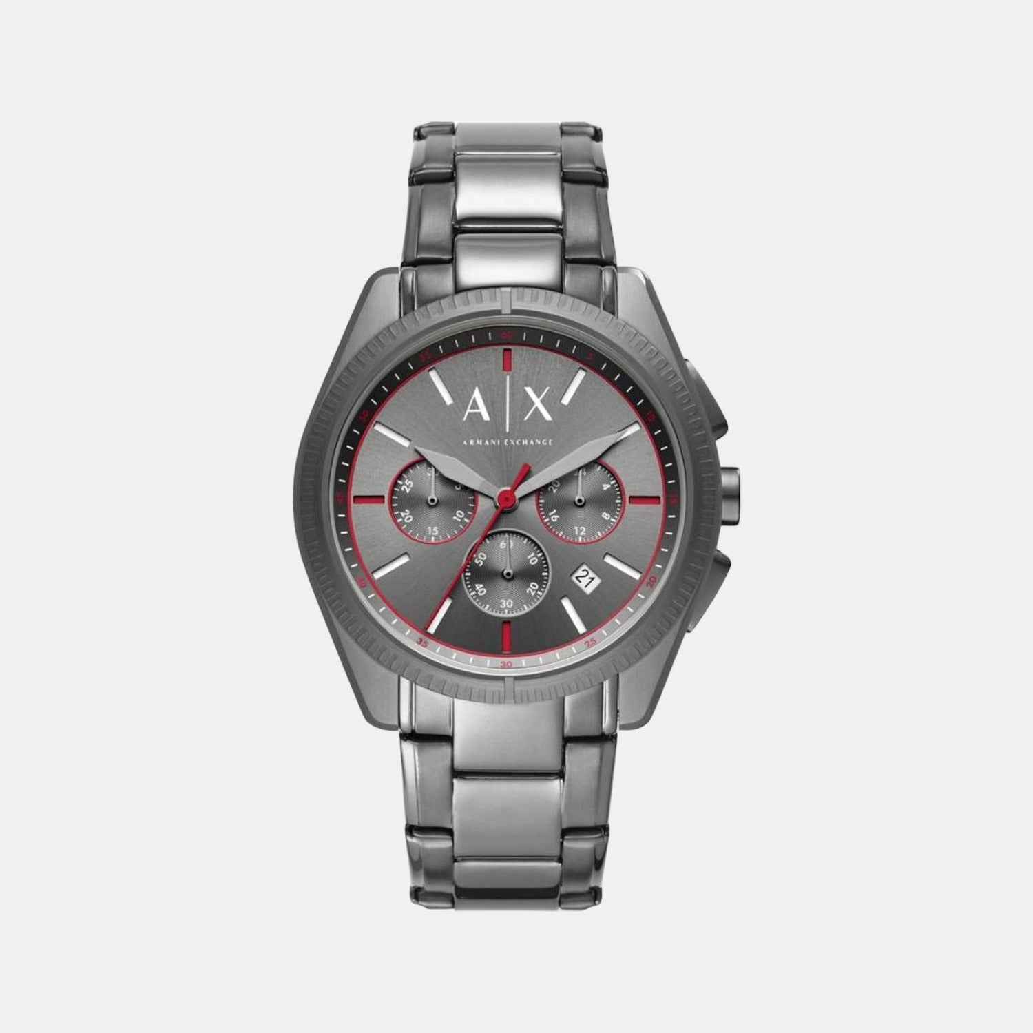 Armani Exchange Men Quartz Grey Dial Chronograph Stainless Steel Watch ...