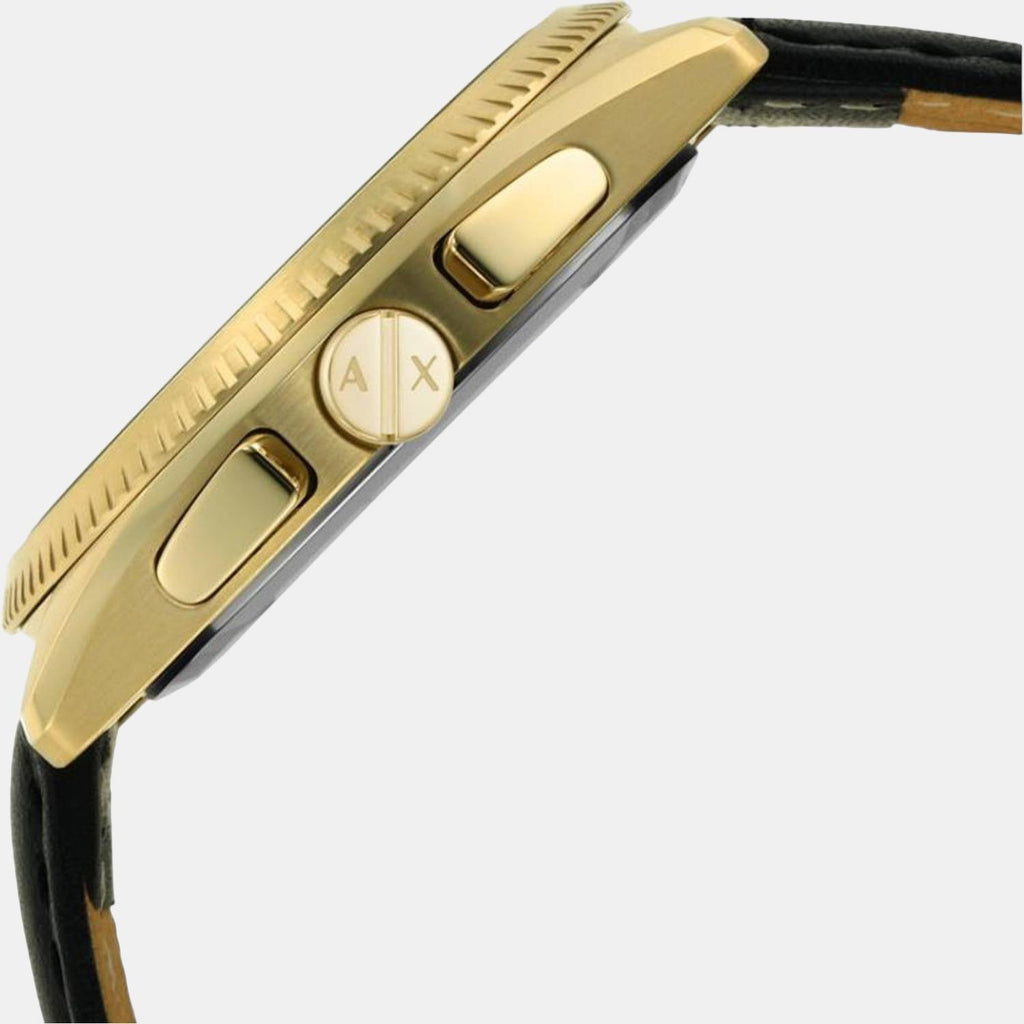 Armani Exchange Men Round Gold watch