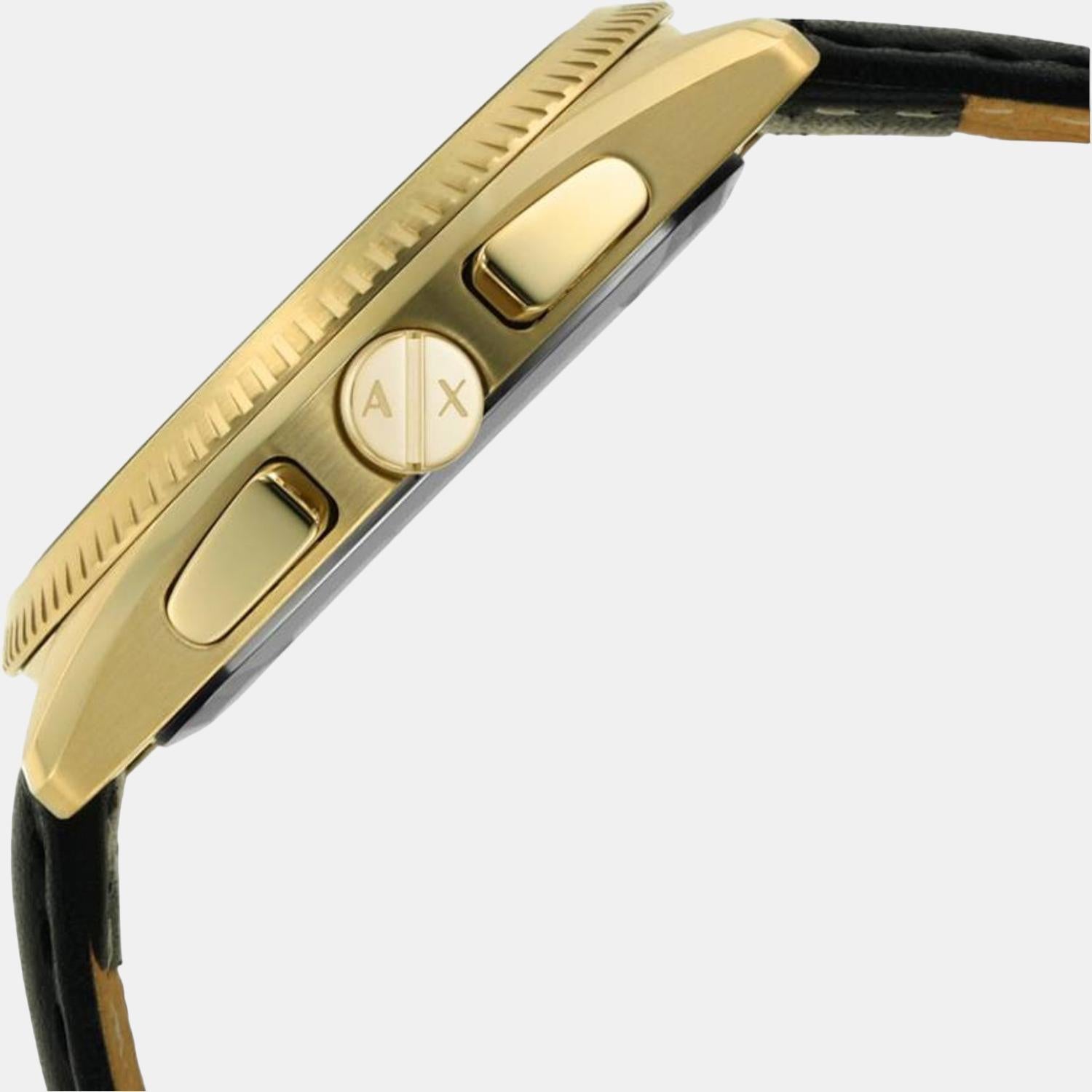 Armani Exchange Men Round Gold watch