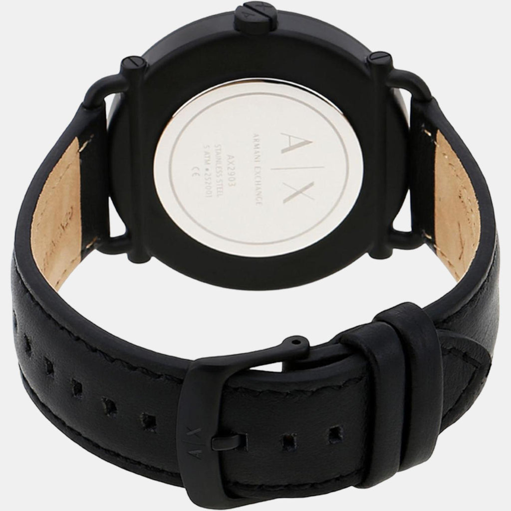 Armani Exchange Men Round Black watch