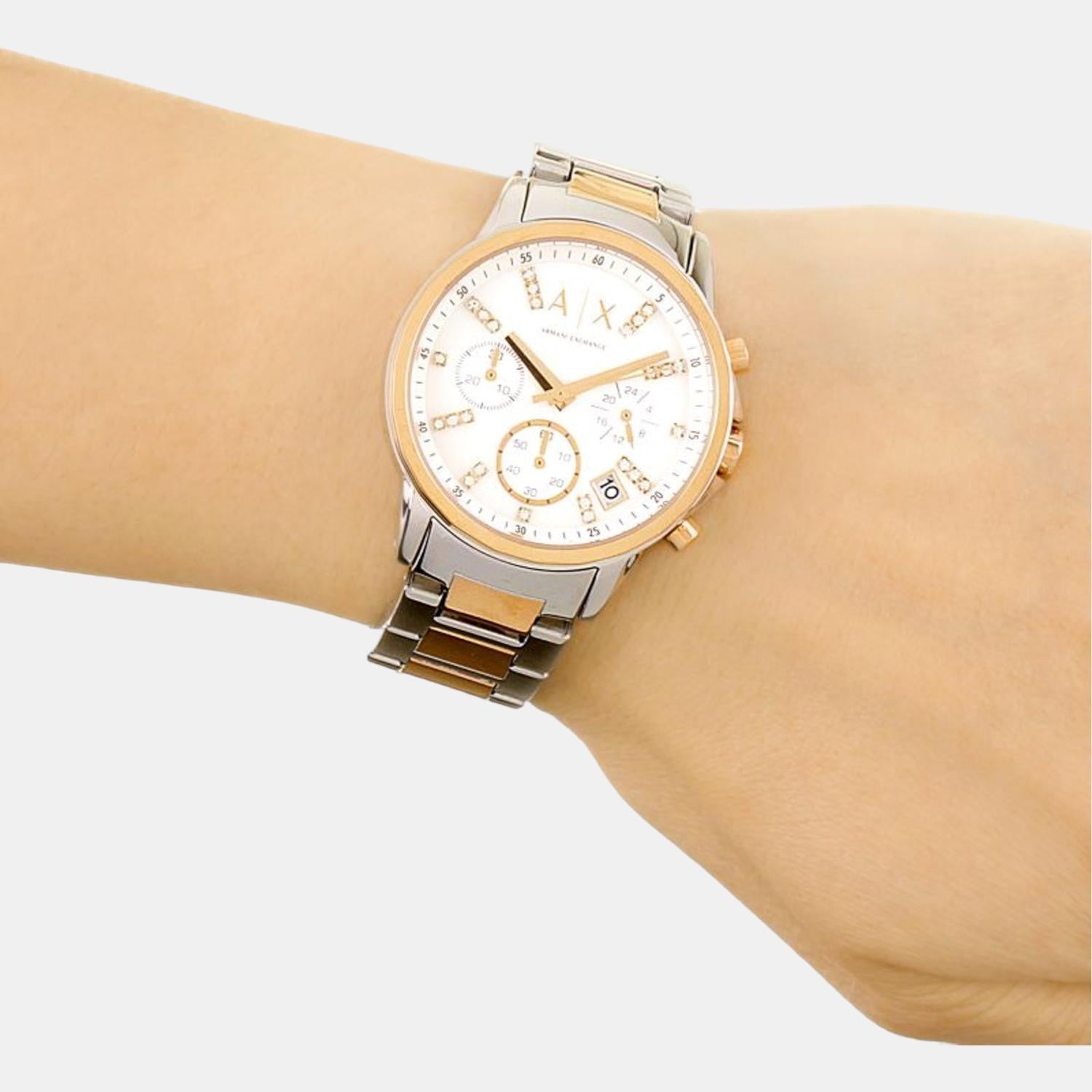 Armani exchange ladies chronograph on sale watch