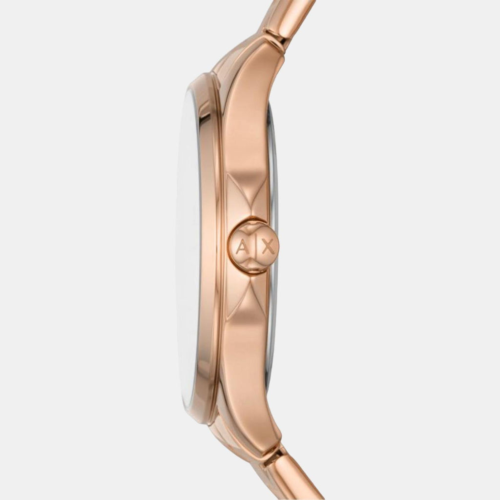 Armani Exchange Women Round Rose Gold watch