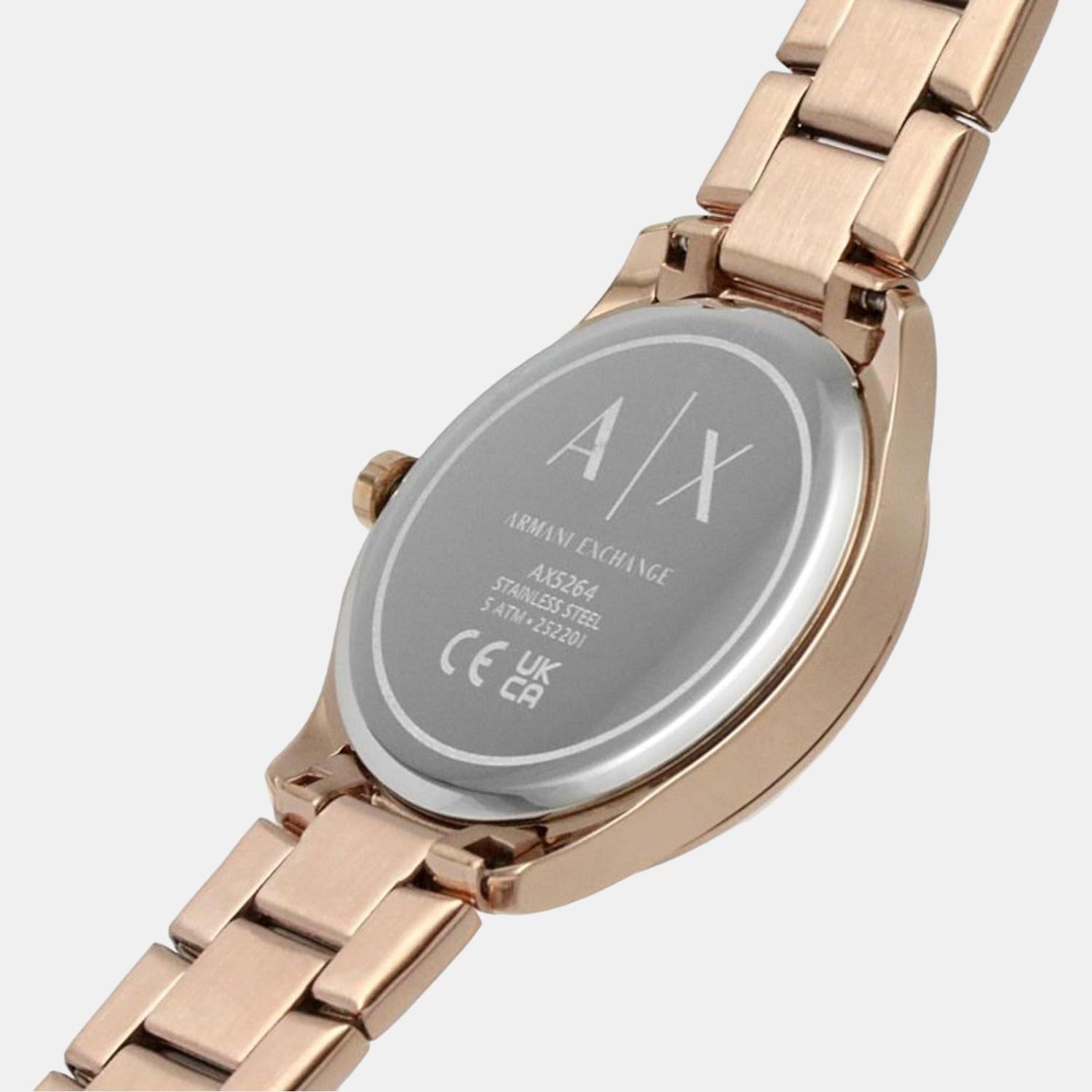 Armani Exchange 36 mm Rose Gold Quartz watch