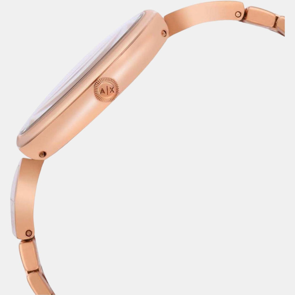 Armani Exchange Women Round Rose Gold watch