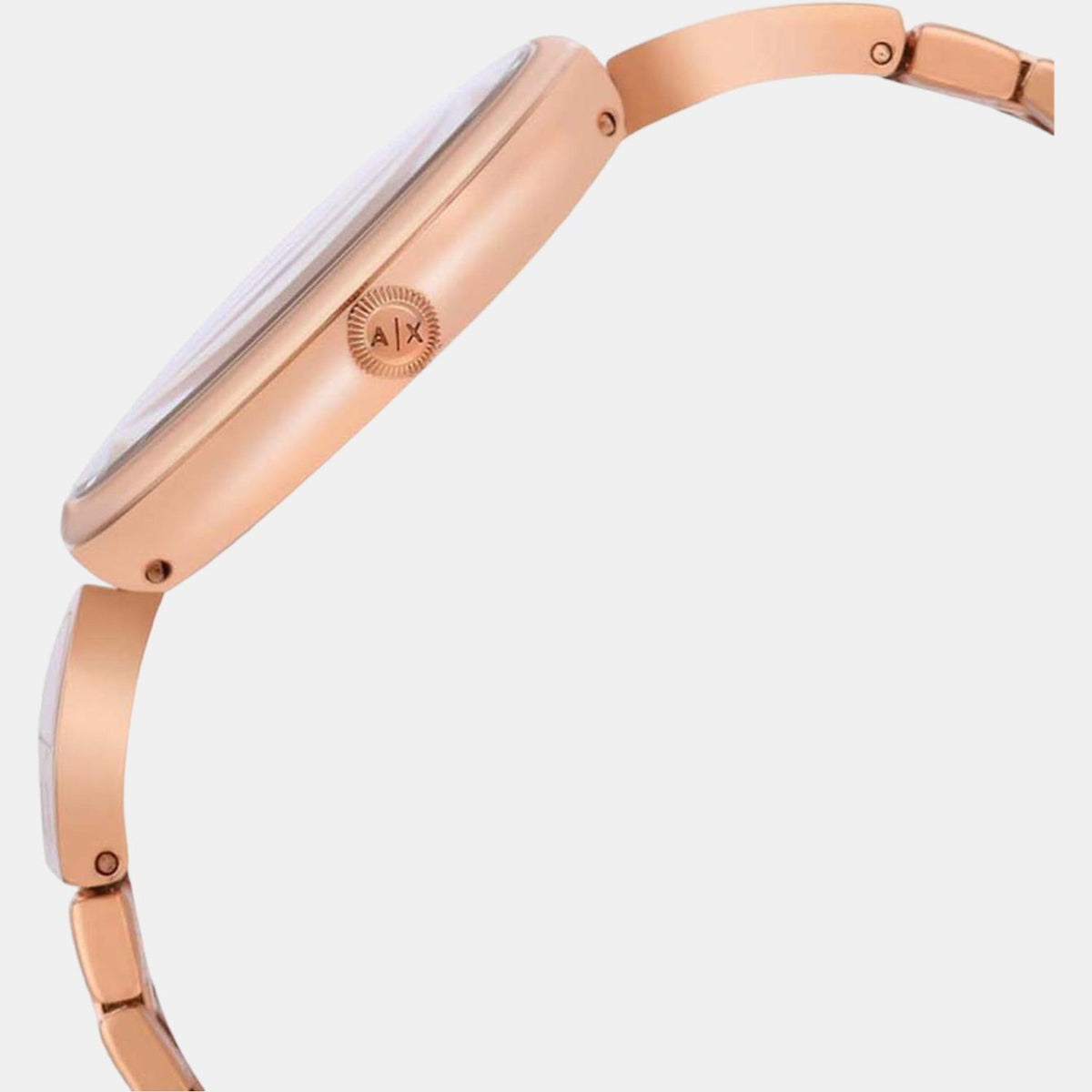 Armani Exchange Women Round Rose Gold watch