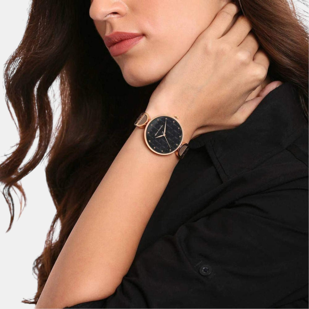 Armani Exchange 38 mm Rose Gold Quartz watch