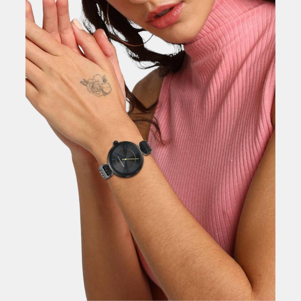 Armani Exchange Women Round Black watch