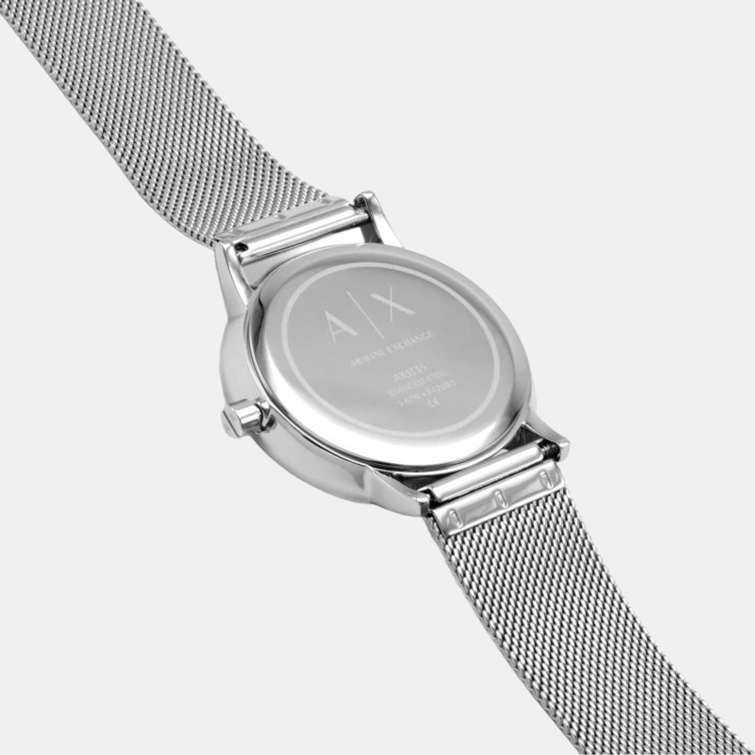 Armani Exchange Women's Round Dial Quartz Silver Watch AX5535 