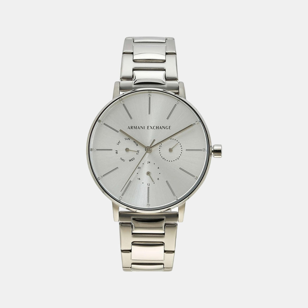 Armani Exchange Round Silver Chronograph watch