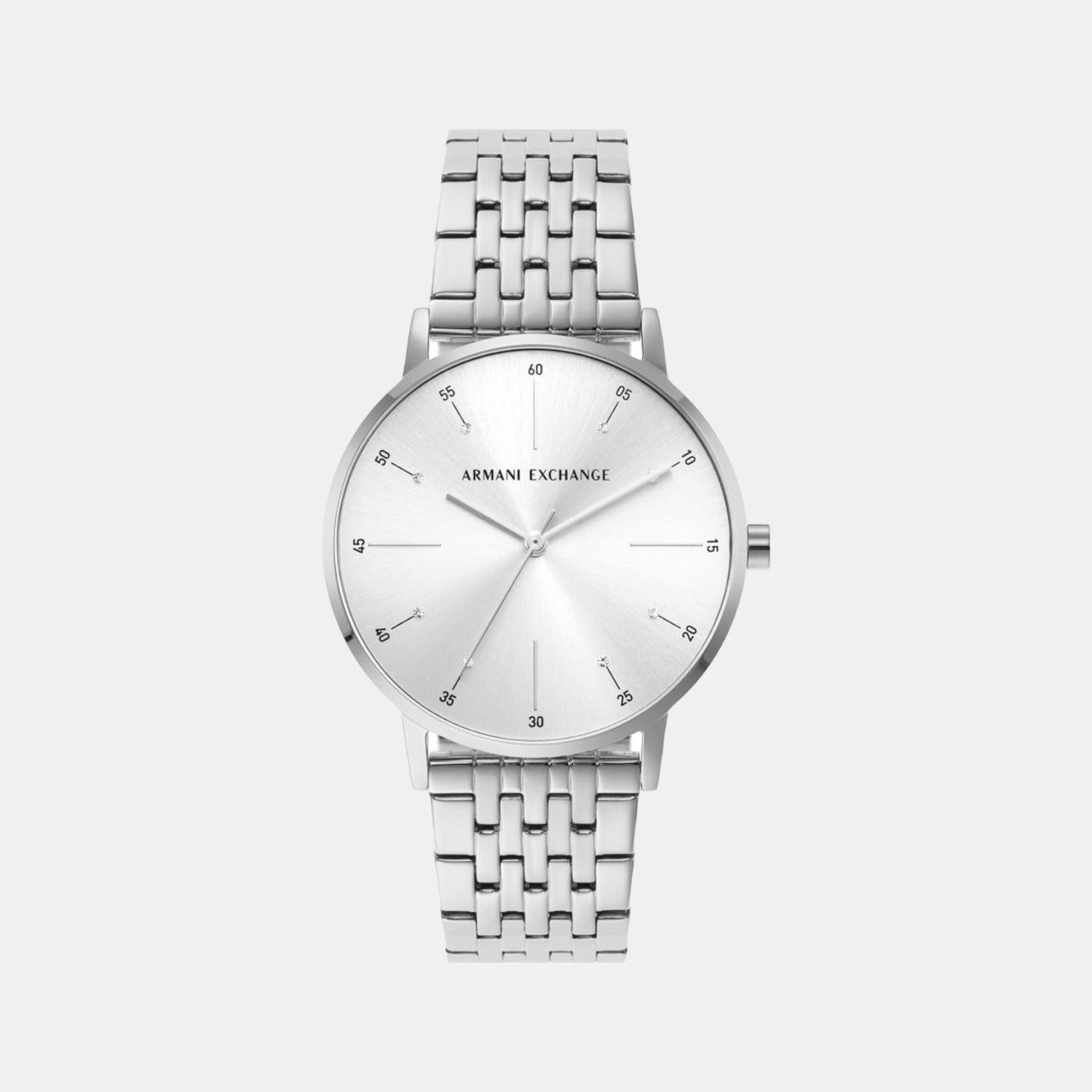 Armani Exchange Round Silver Analog watch