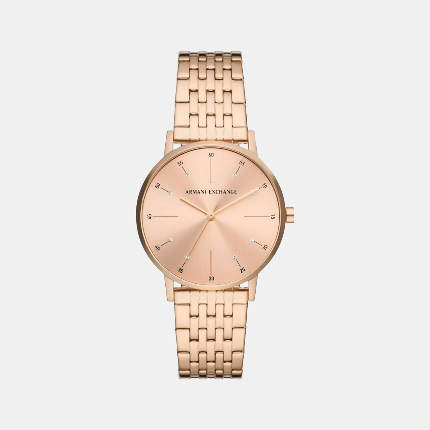 Female Rose Gold Analog Stainless Steel Watch AX5581