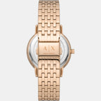 Armani Exchange Women Round Rose Gold watch