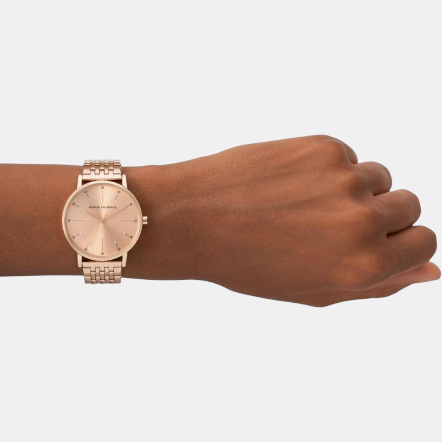 Armani exchange shop rose gold