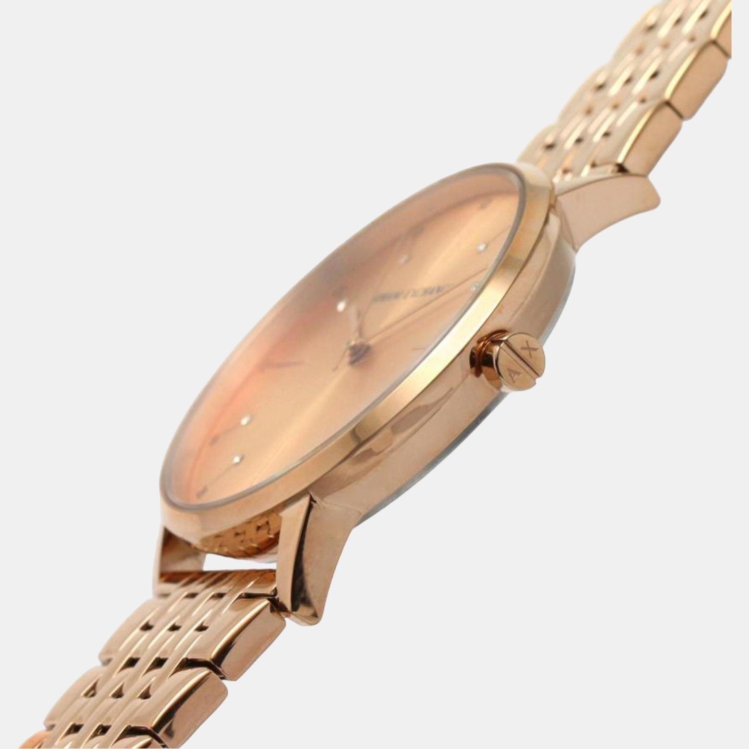 Armani exchange rose gold hot sale