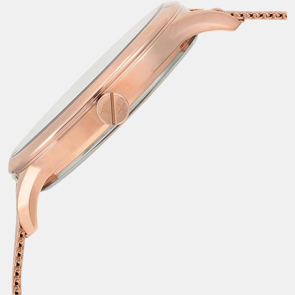 Armani Exchange Women Round Rose Gold watch