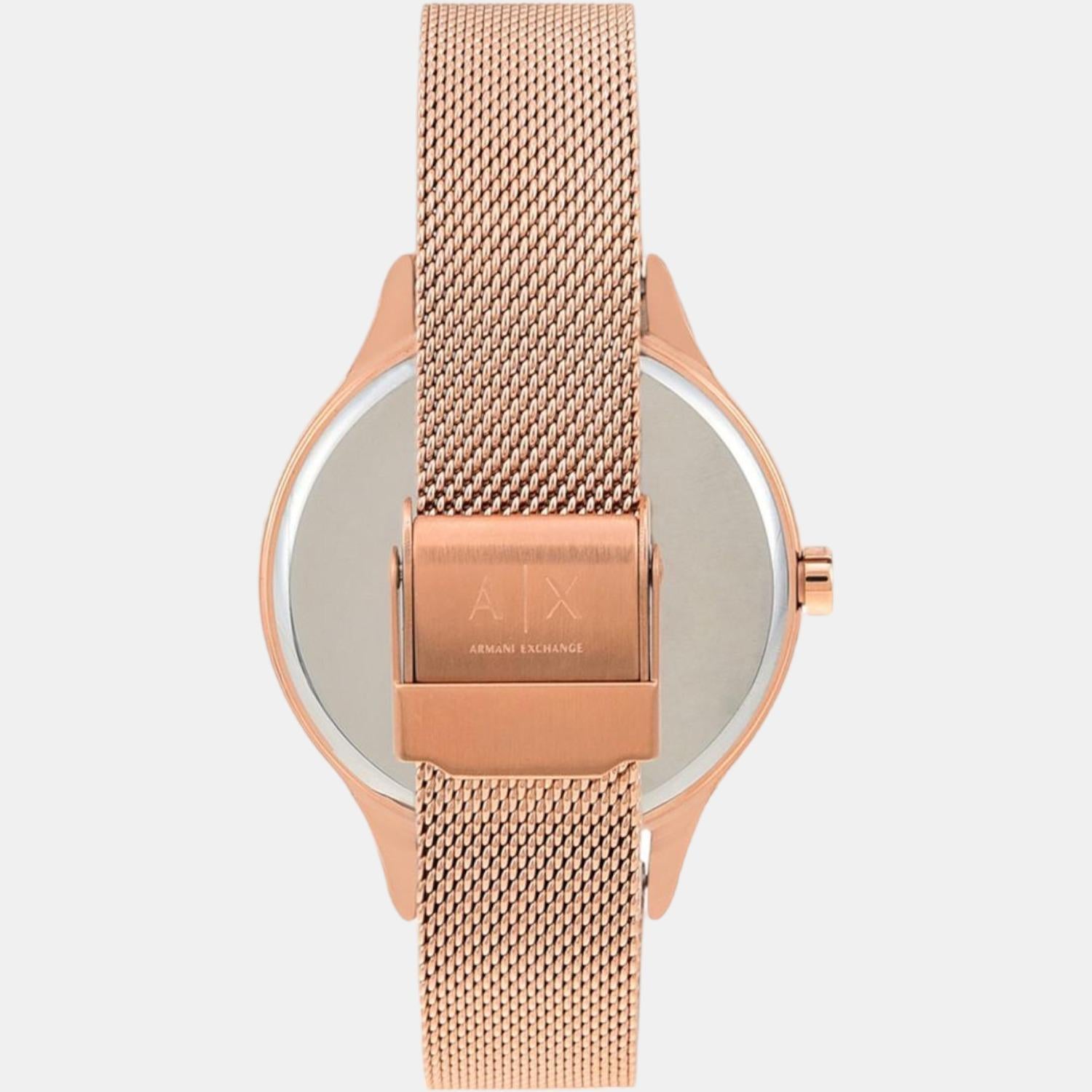 Armani rose deals gold mesh watch