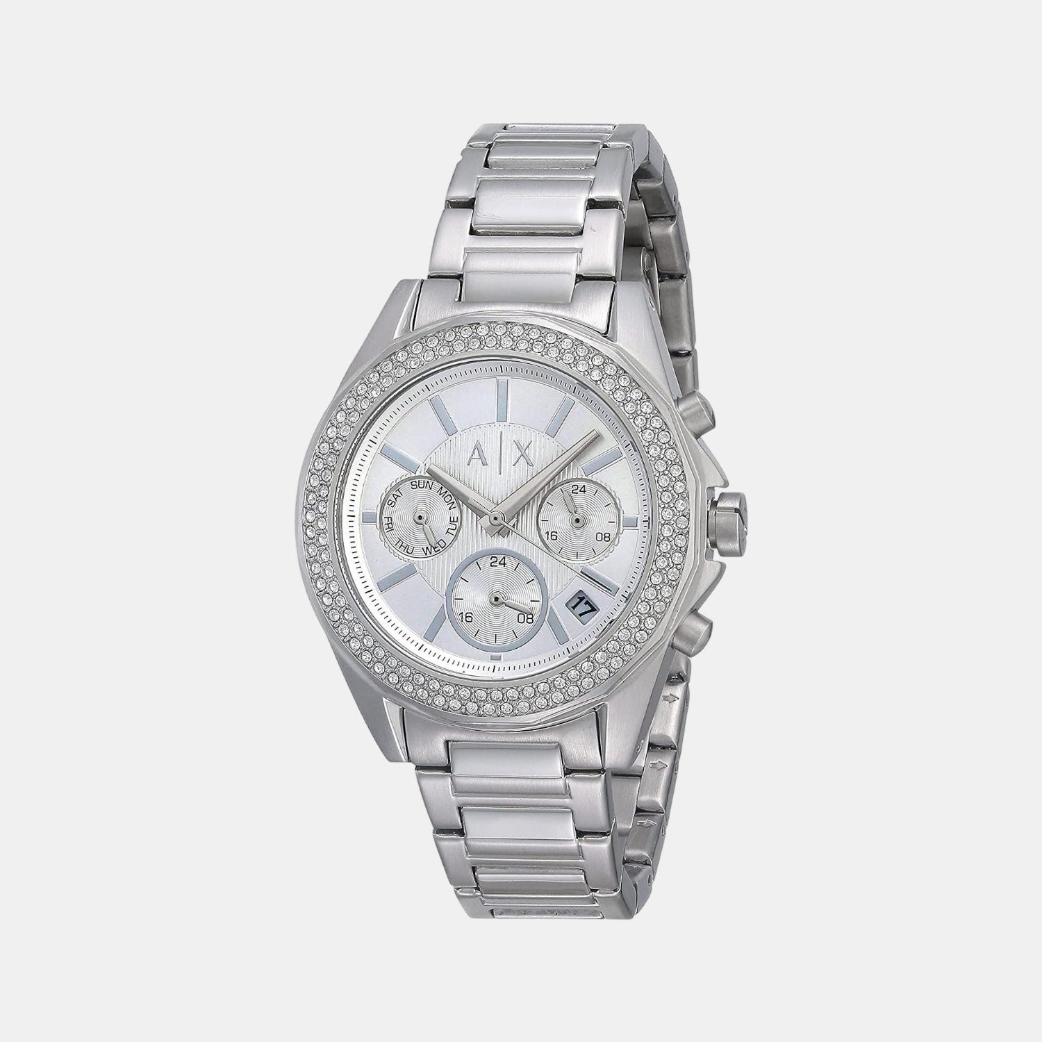Armani Exchange Round Silver Chronograph watch