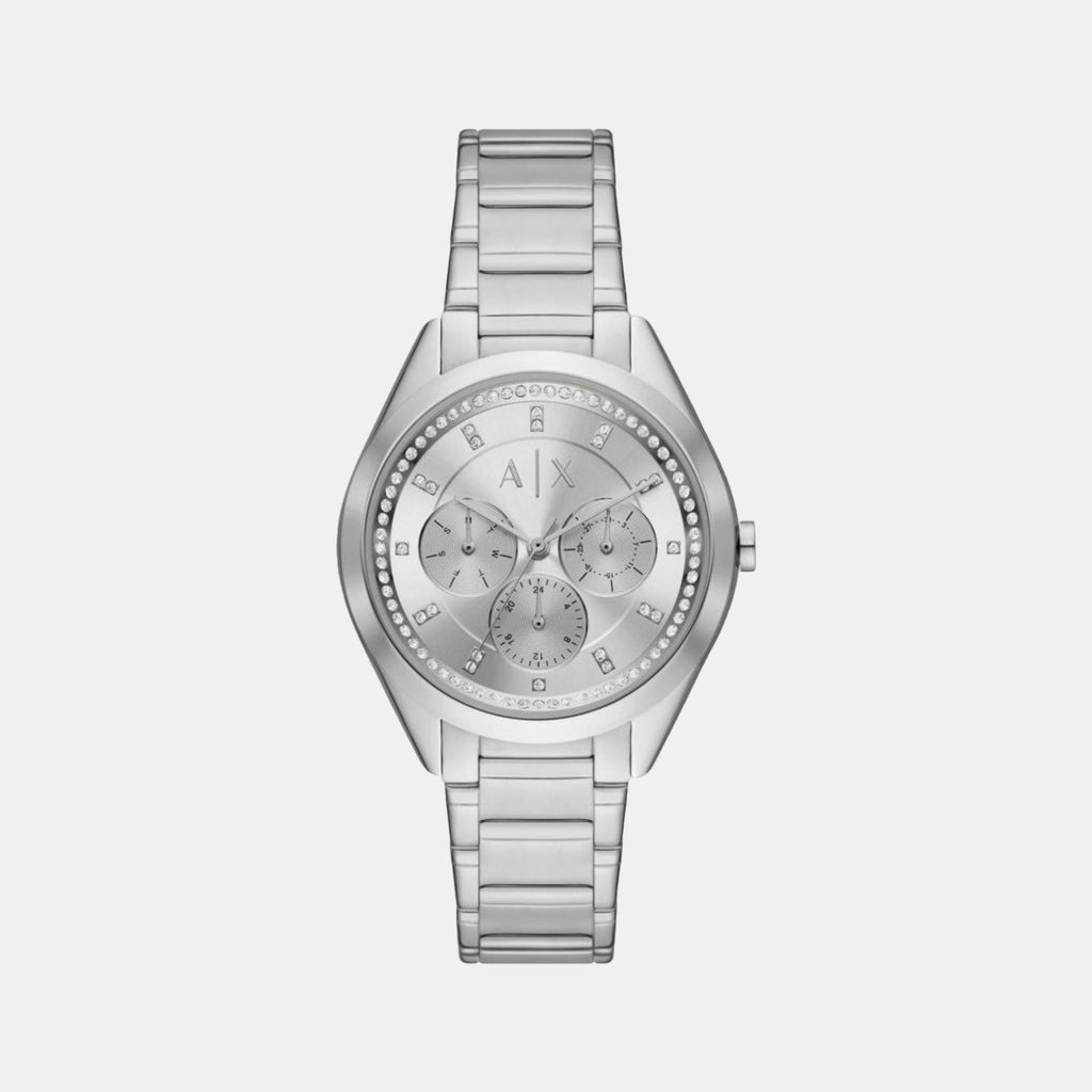 Armani Exchange Round Silver Chronograph watch