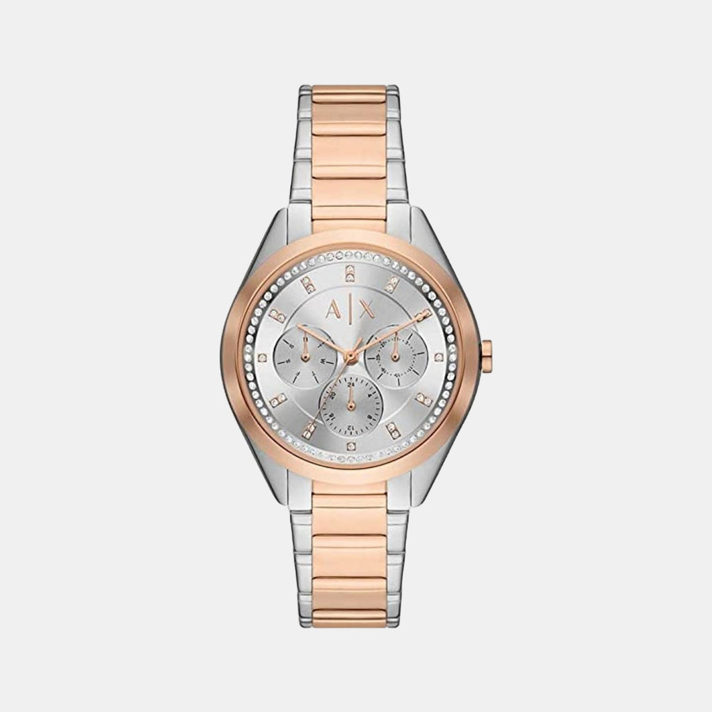 Armani Exchange Round Silver Chronograph watch