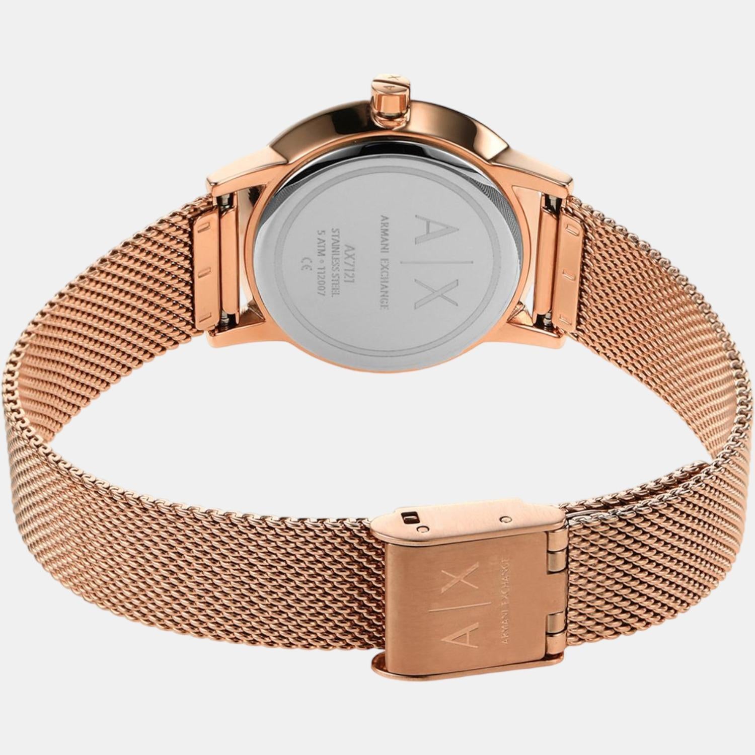 Armani Exchange Round Quartz Analog Women watch