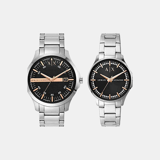 Couple Analog Stainless Steel Watch AX7132SET