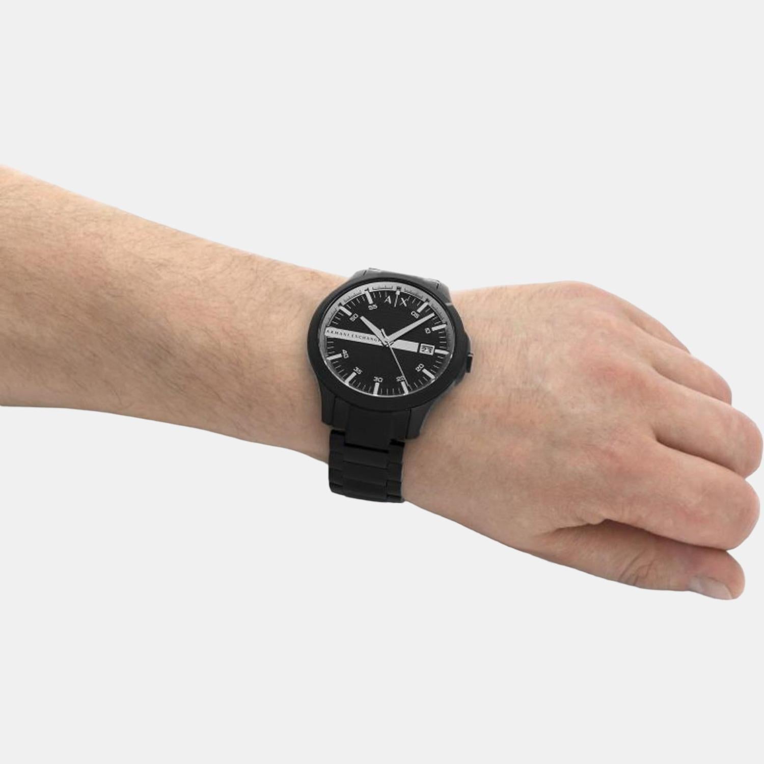 armani-exchange-black-analog-men-watch-ax7134set