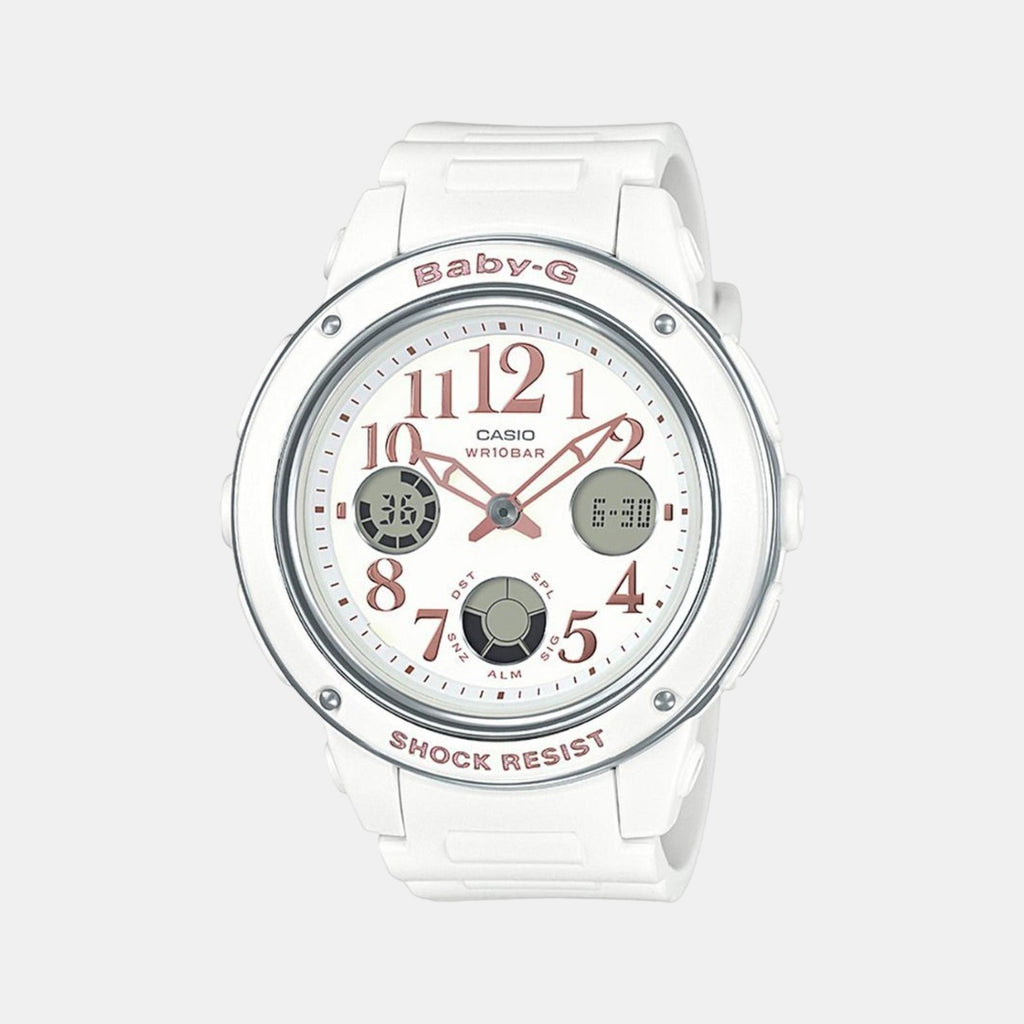 Casio Round White Analog watch