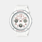 Casio Round White Analog watch