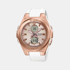 Casio Round Rose Gold Analog-Digital watch