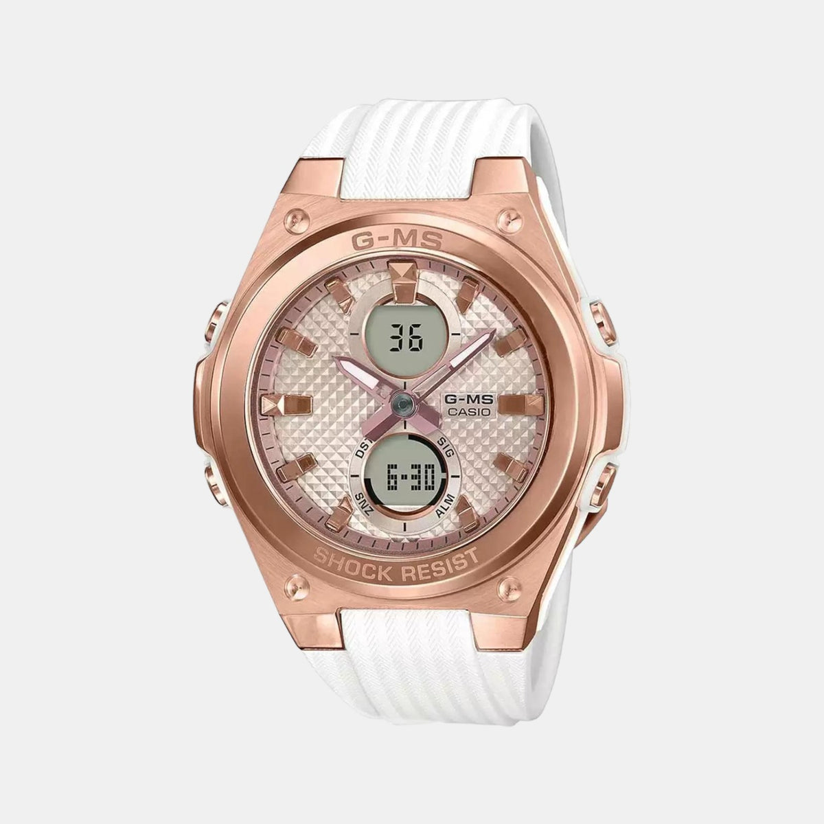 Casio Round Rose Gold Analog-Digital watch