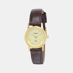 Timex Round Champagne Analog watch