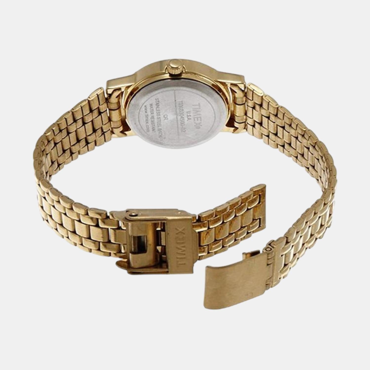 Timex Women Round Gold watch