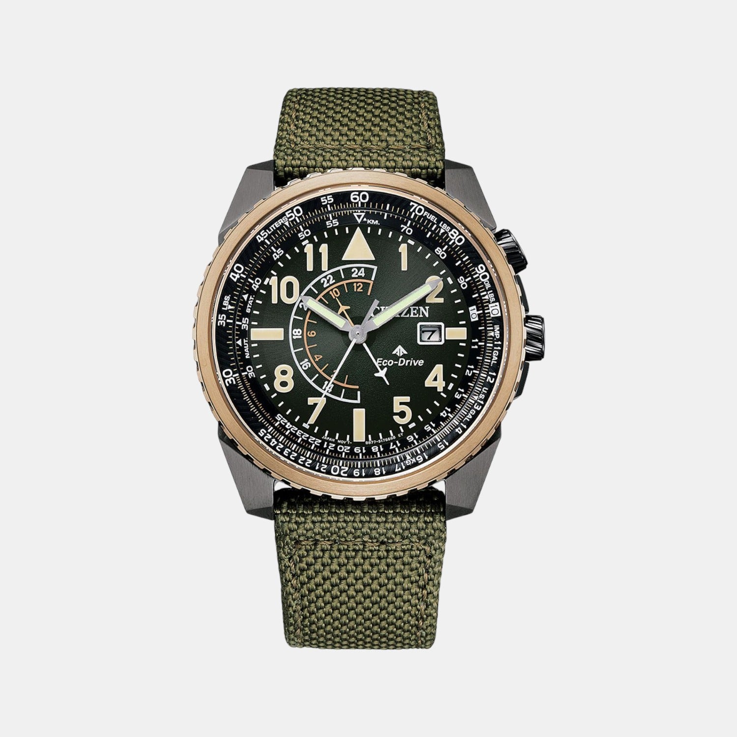 Citizen Round Green Chronograph watch