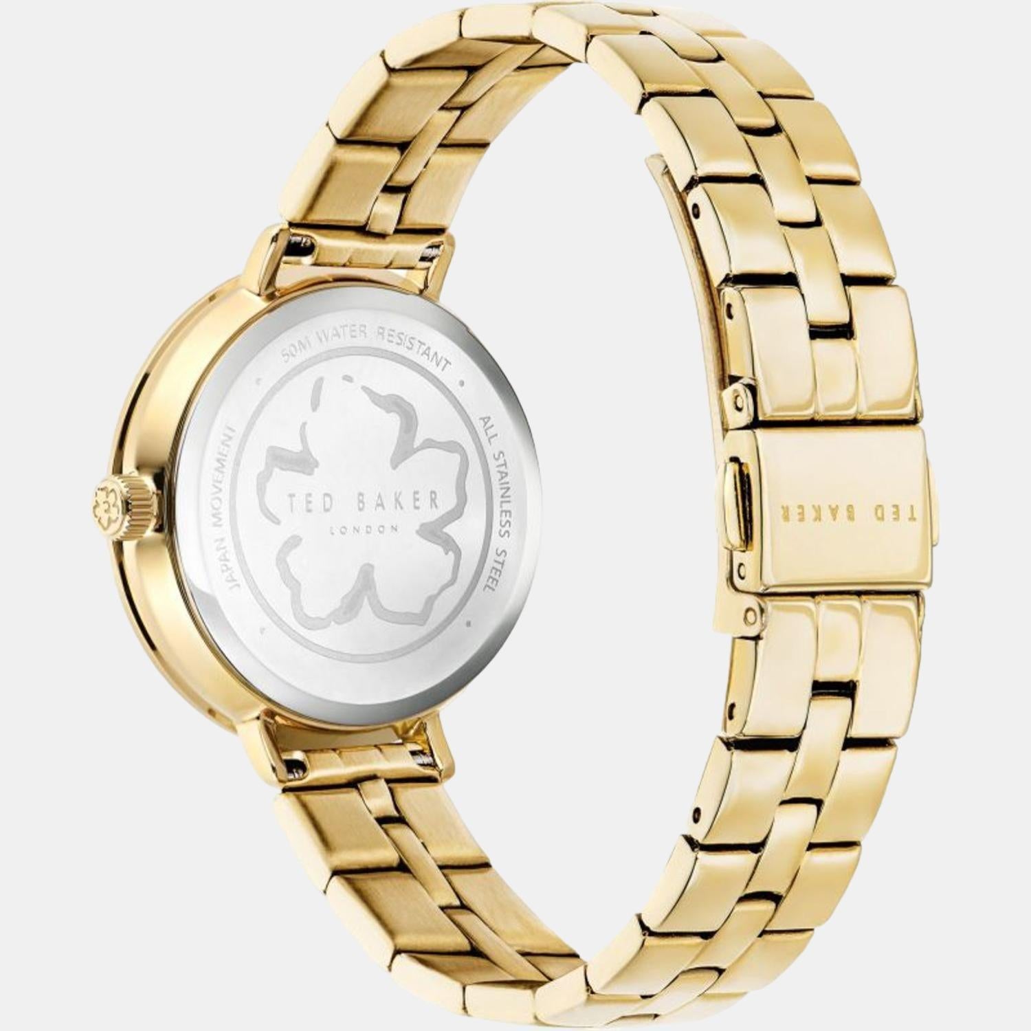 Ted Baker Women Round Gold watch