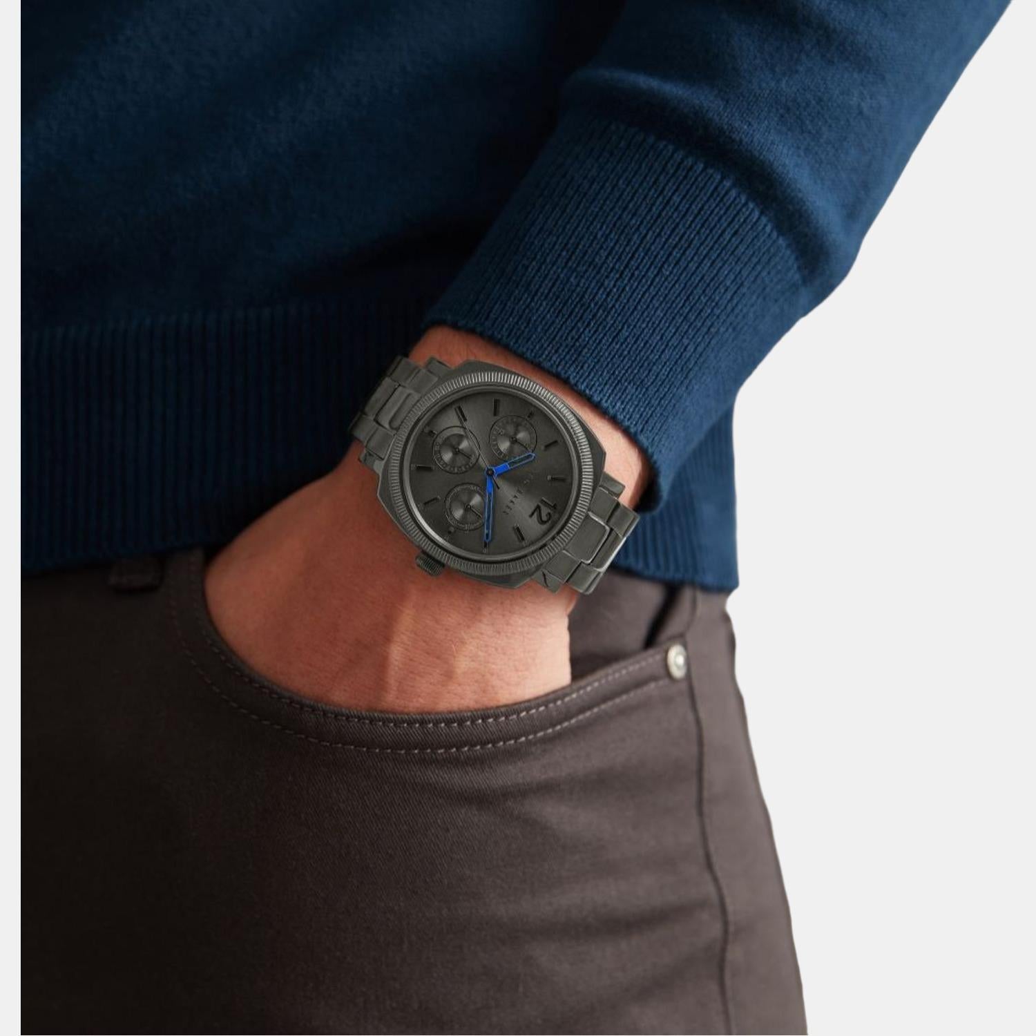 Ted Baker Men Round Black watch