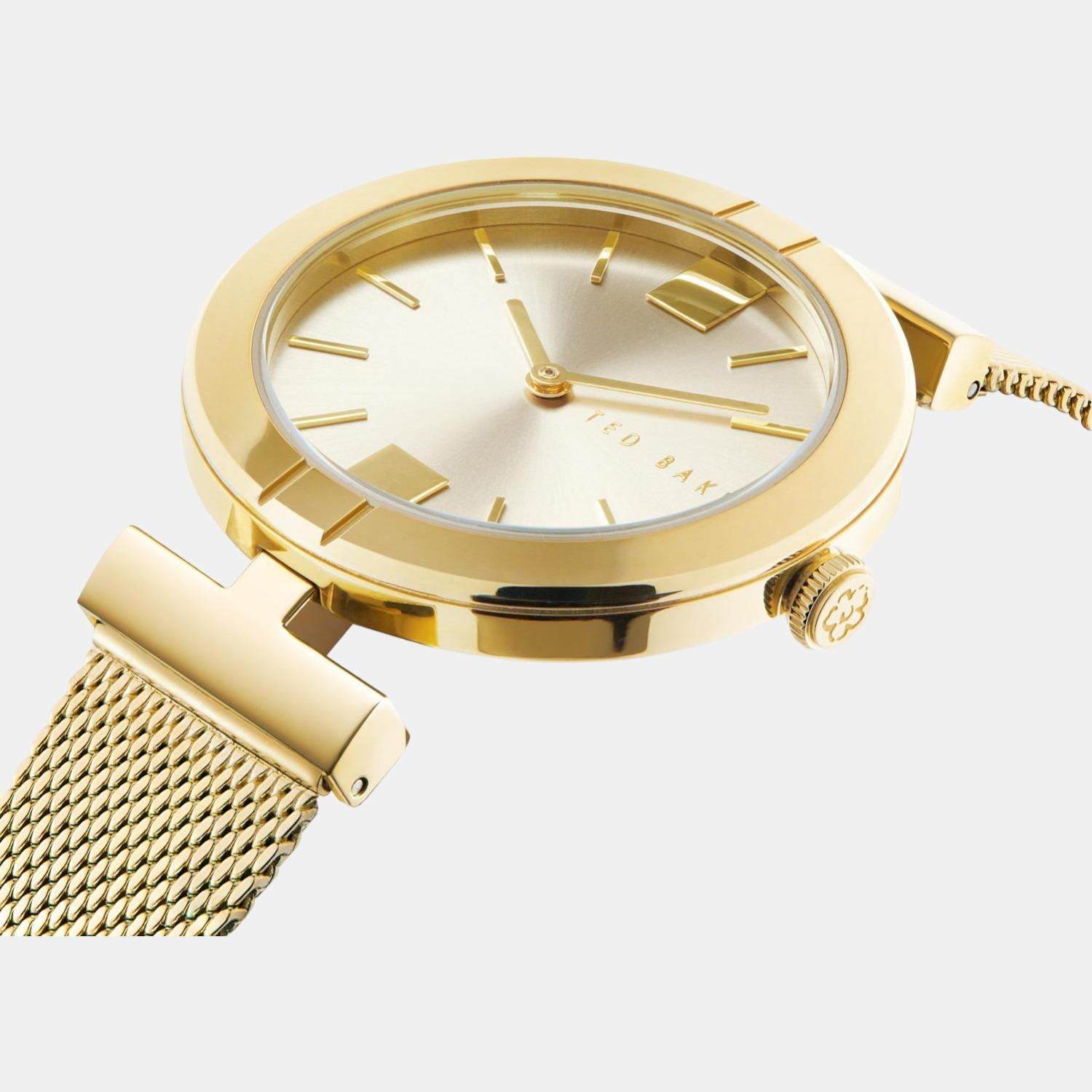 Ted Baker Women Round Gold watch