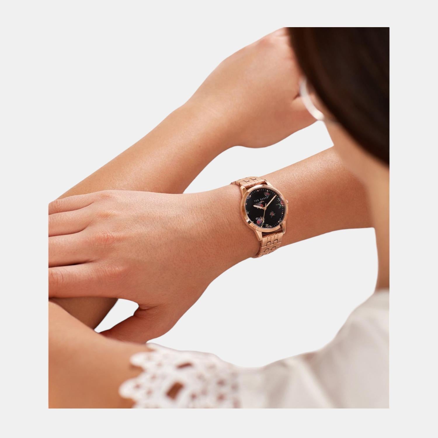 Ted Baker Women Round Black watch