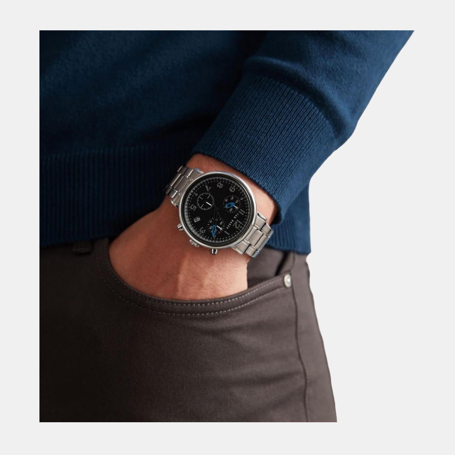 Ted Baker Men Round Black watch