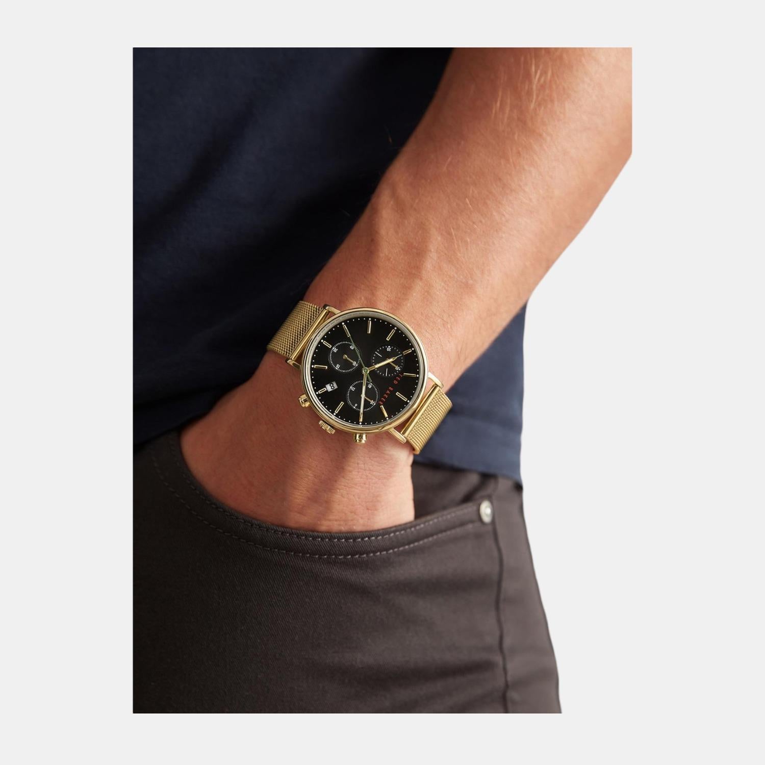 Ted Baker Men Round Black watch