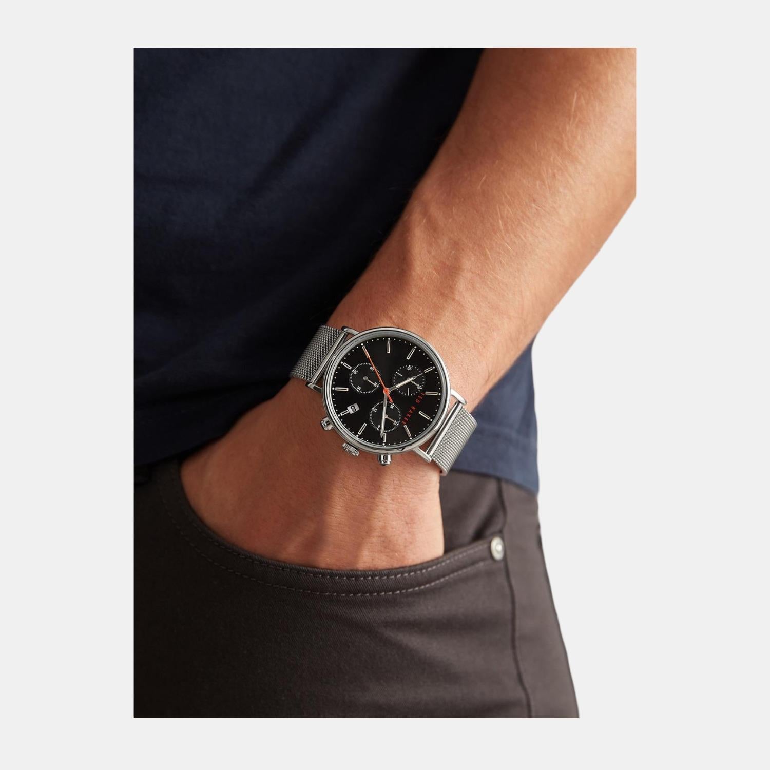 Ted Baker Men Round Black watch