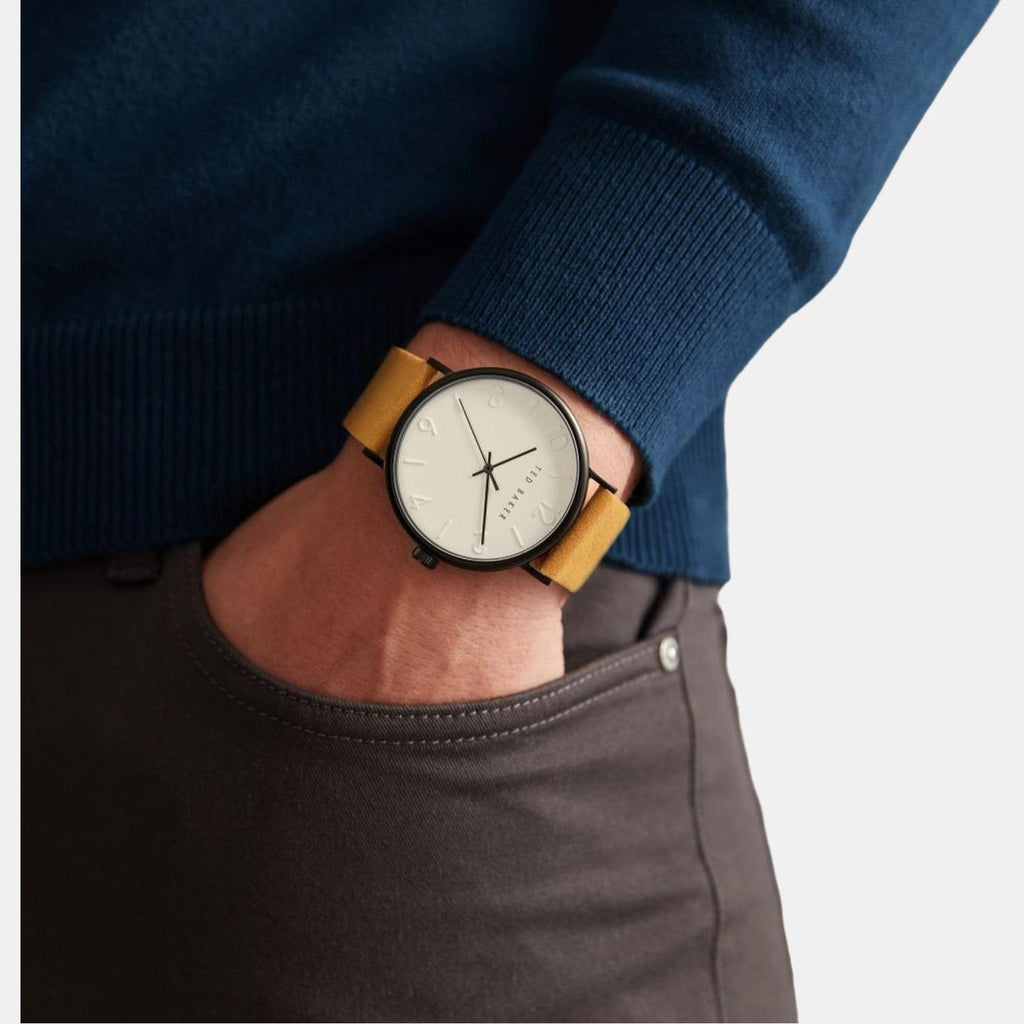 Ted Baker Men Round Black watch