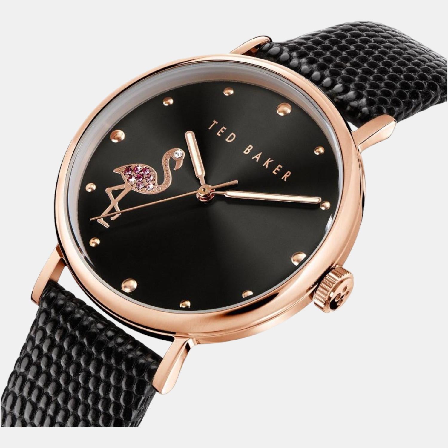 Ted Baker Women Round Black watch