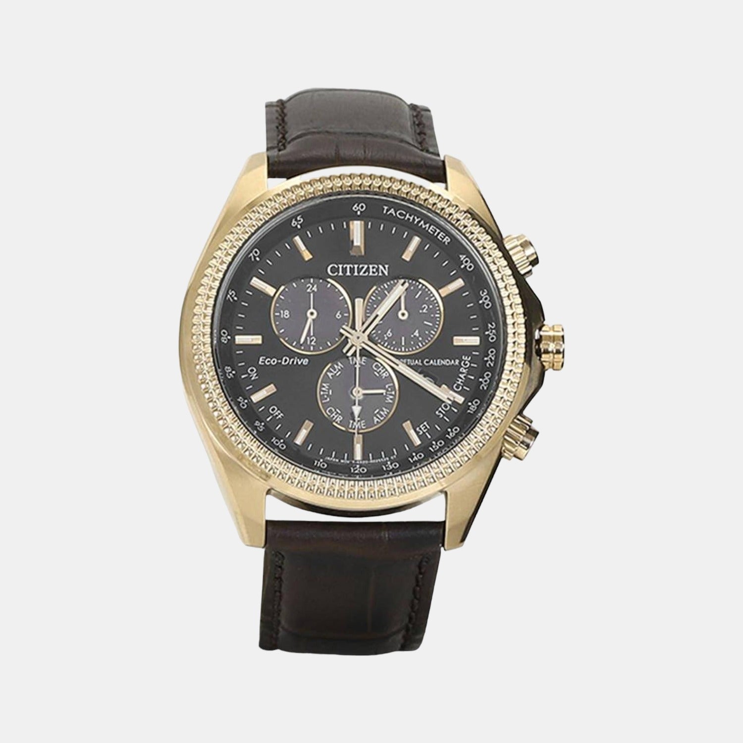 Citizen brycen black leather strap hot sale