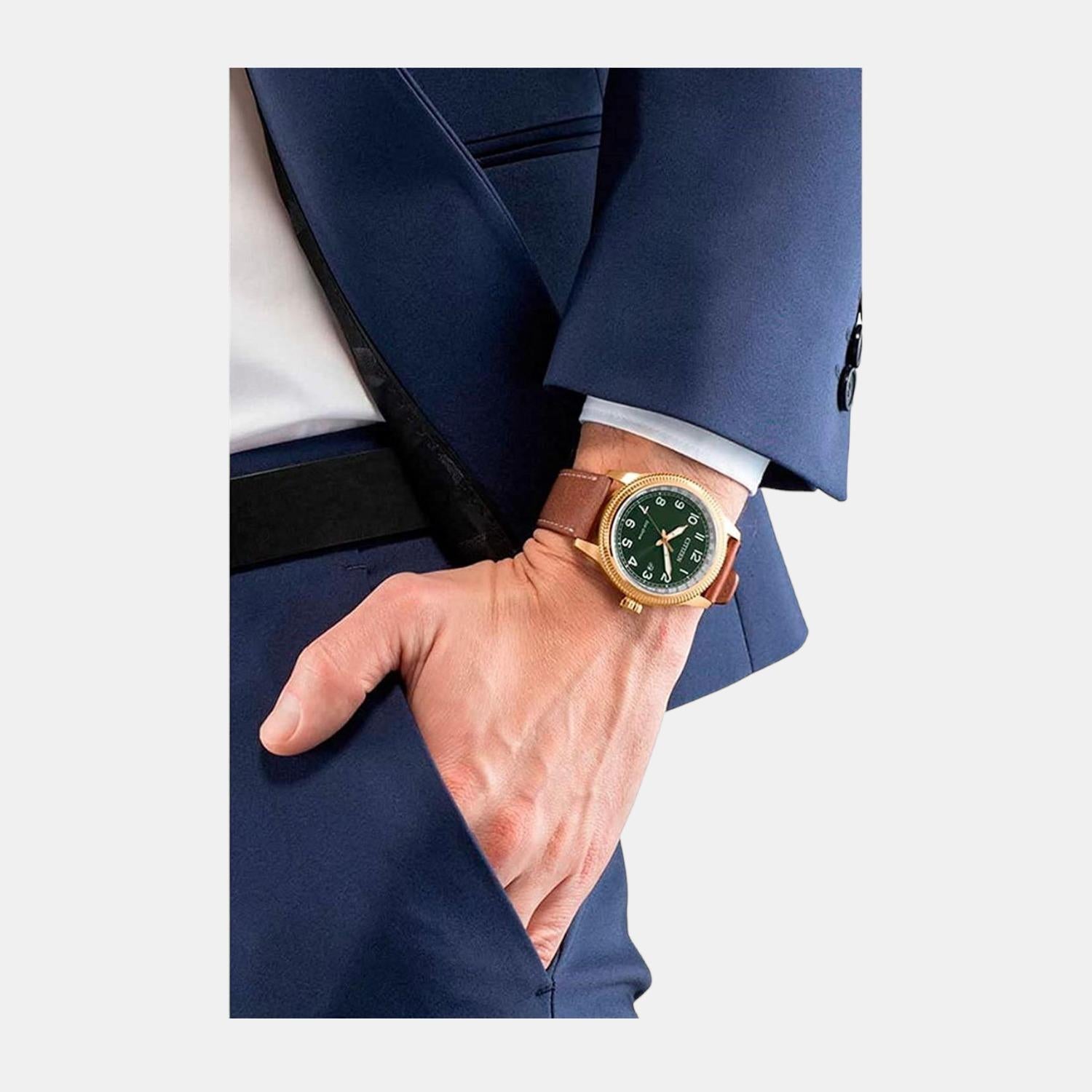 Citizen Leather Green watch