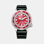 Citizen Round Red Analog watch