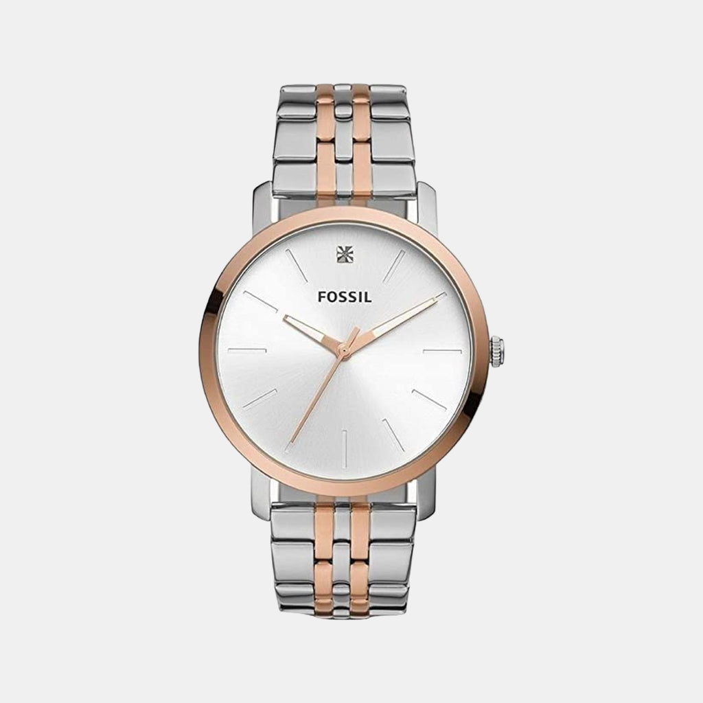 Fossil Round Silver Analog watch