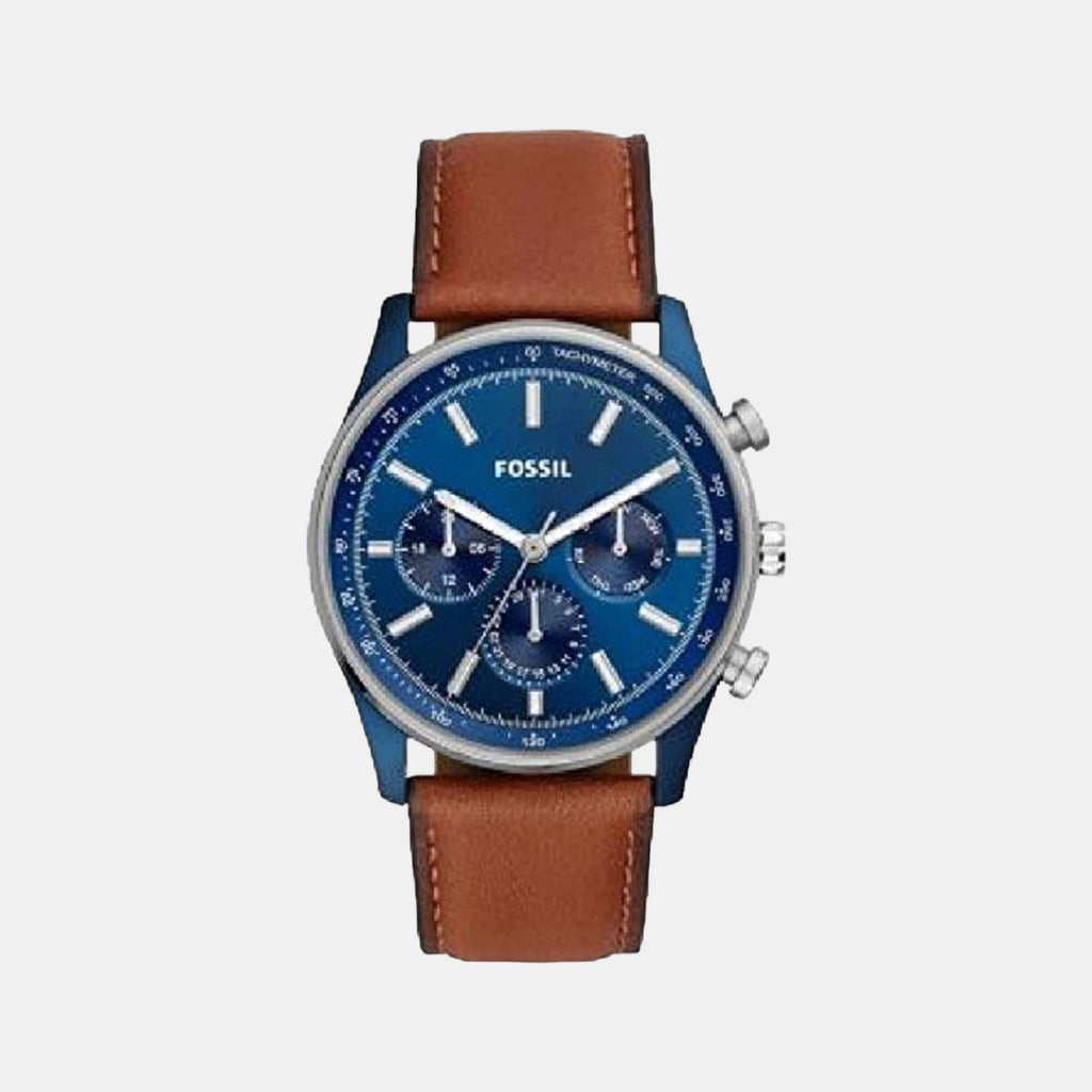 Fossil Round Blue Chronograph watch