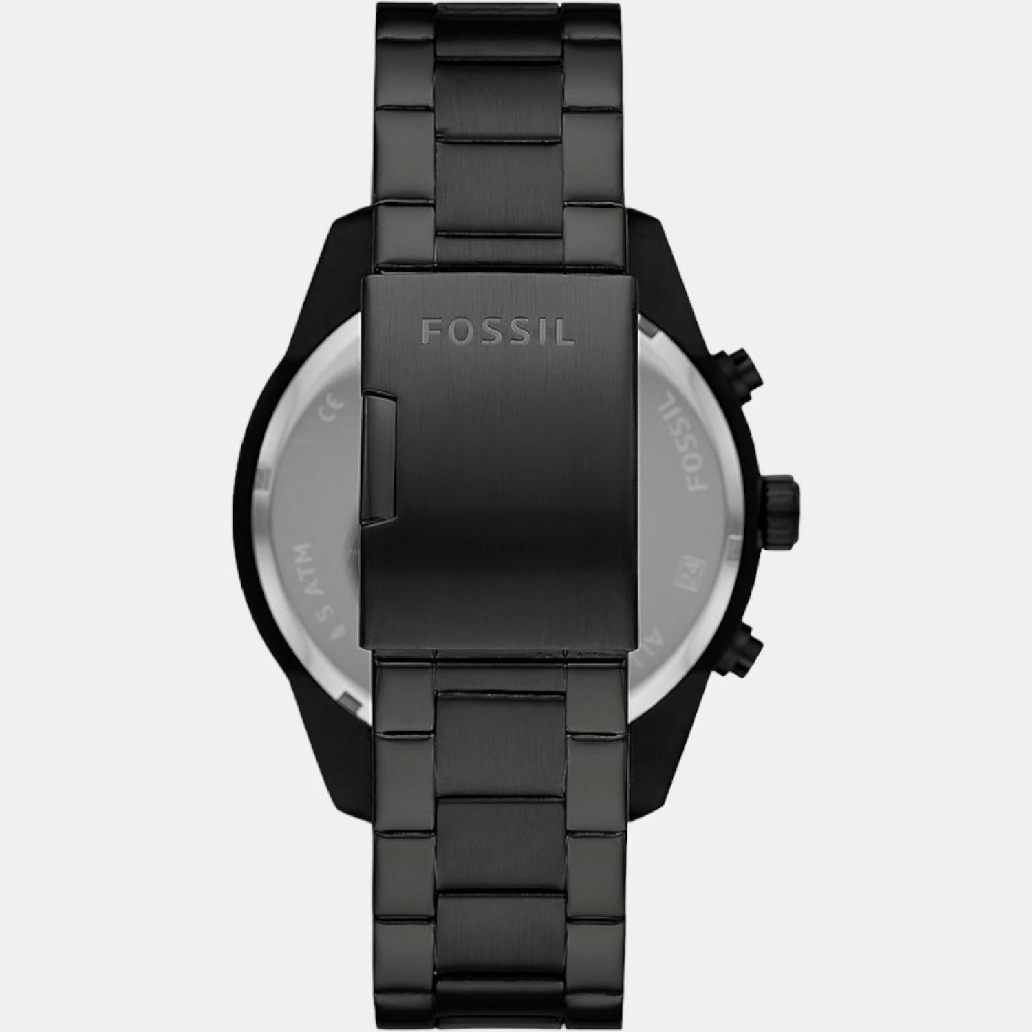 Fossil watch hotsell black chronograph