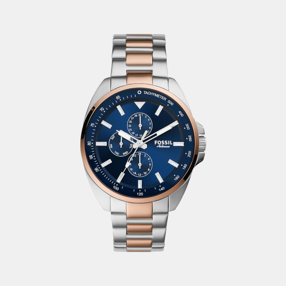 Fossil Round Blue Chronograph watch