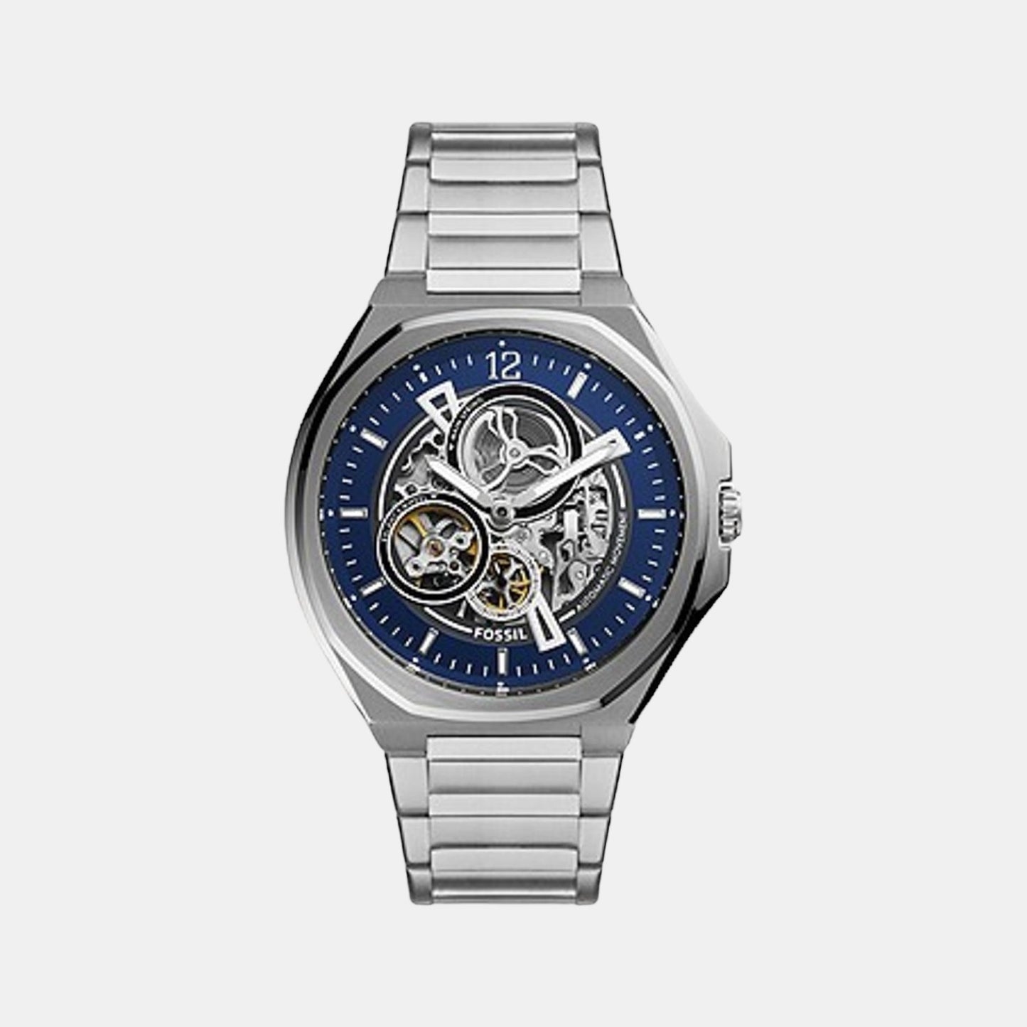 Male Blue Analog Stainless Steel Automatic Watch BQ2620